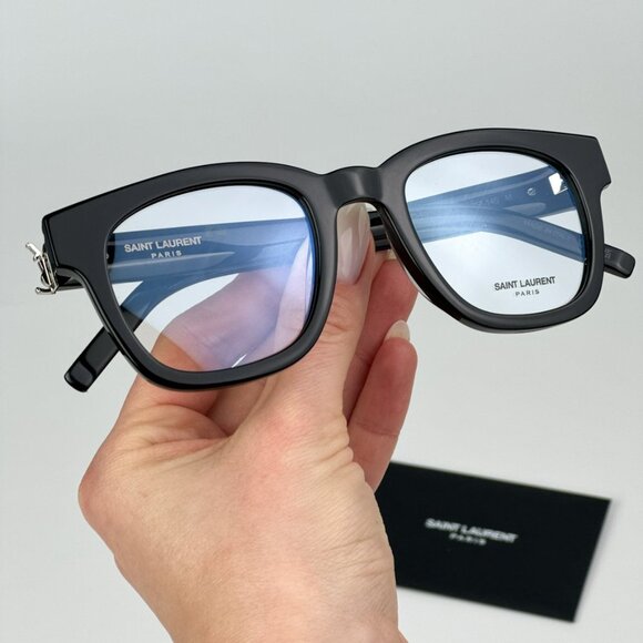 Saint Laurent SLM124 OPT 001 BRAND NEW Eyeglasses Black Cat Eye Unisex - Picture 3 of 12